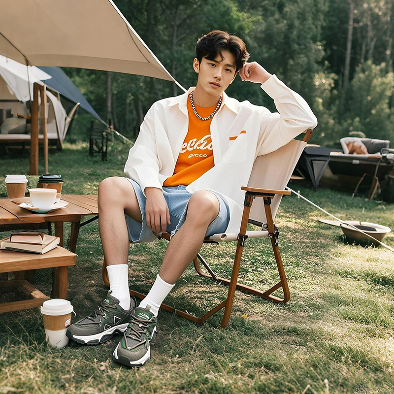 3D Honeycomb Mesh Upper Chunky Sneakers with Streamlined Design and Wave Textured Outsole - Image 6