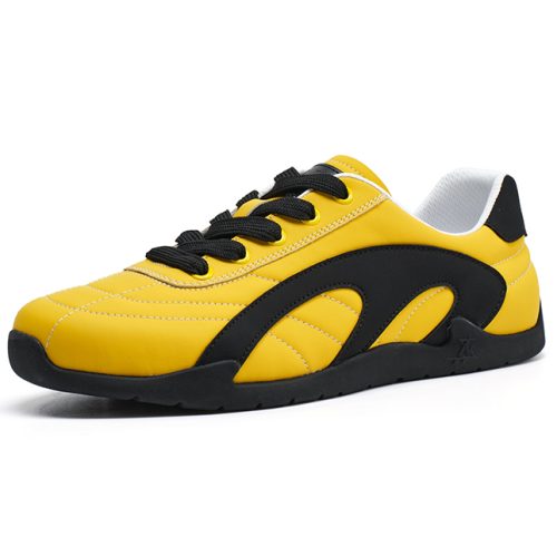 Breathable Lined Woven Lace Low Top Casual Sneakers with Non Slip Grid Sole