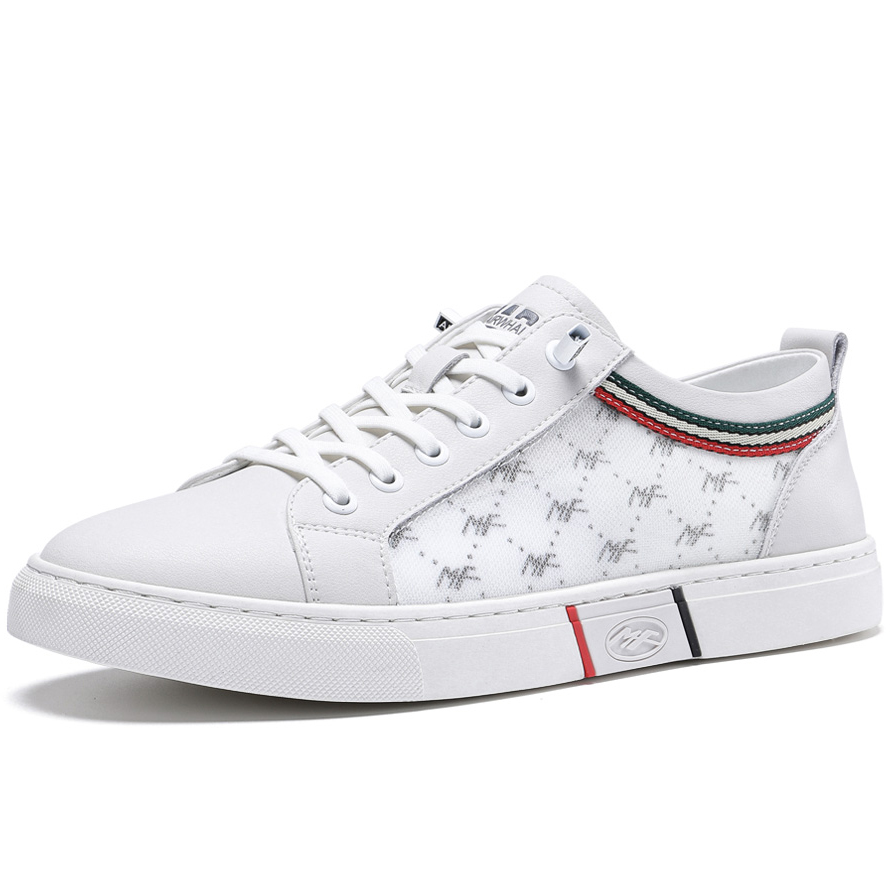 Breathable Mesh Elastic Shoe Laces Skate Shoes with Color Blocked Stripe Detailing