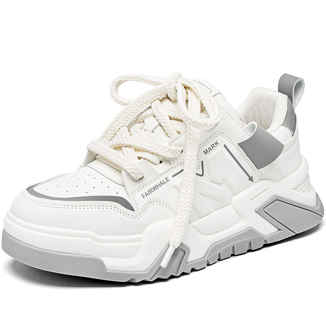 Mens Color Blocking Tactical Platform Sneakers with Double Laces - Image 2