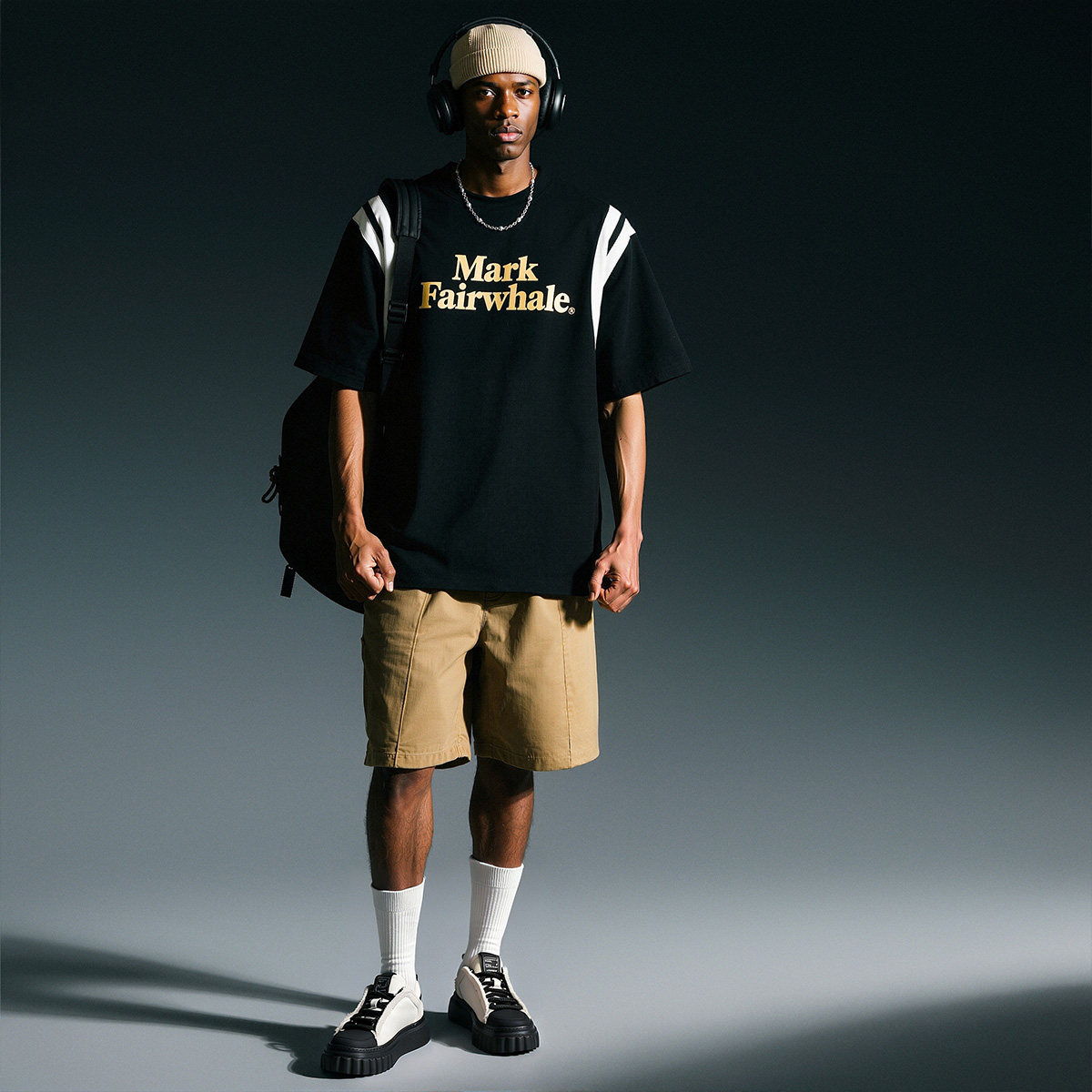 Mens Colorblock Letter Print Frayed Edge Canvas Leather Platform Skate Shoes - Image 5