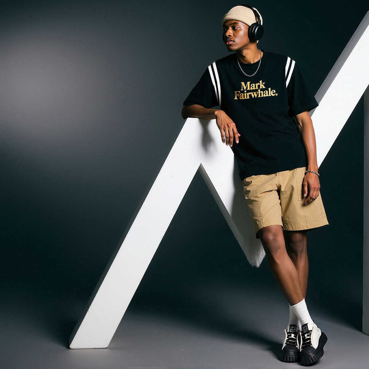 Mens Colorblock Letter Print Frayed Edge Canvas Leather Platform Skate Shoes - Image 4