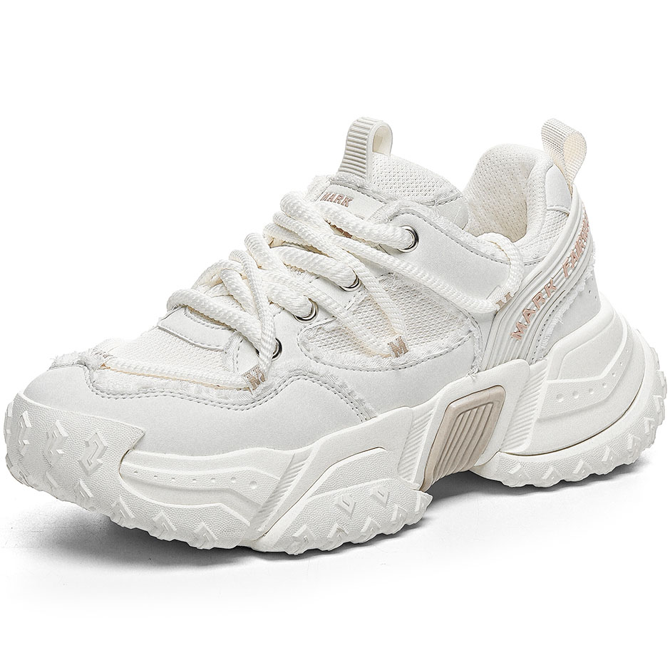 Mens Colorblock Mesh Leather Patchwork Frayed Edge Multi Strap Sneakers - Image 2