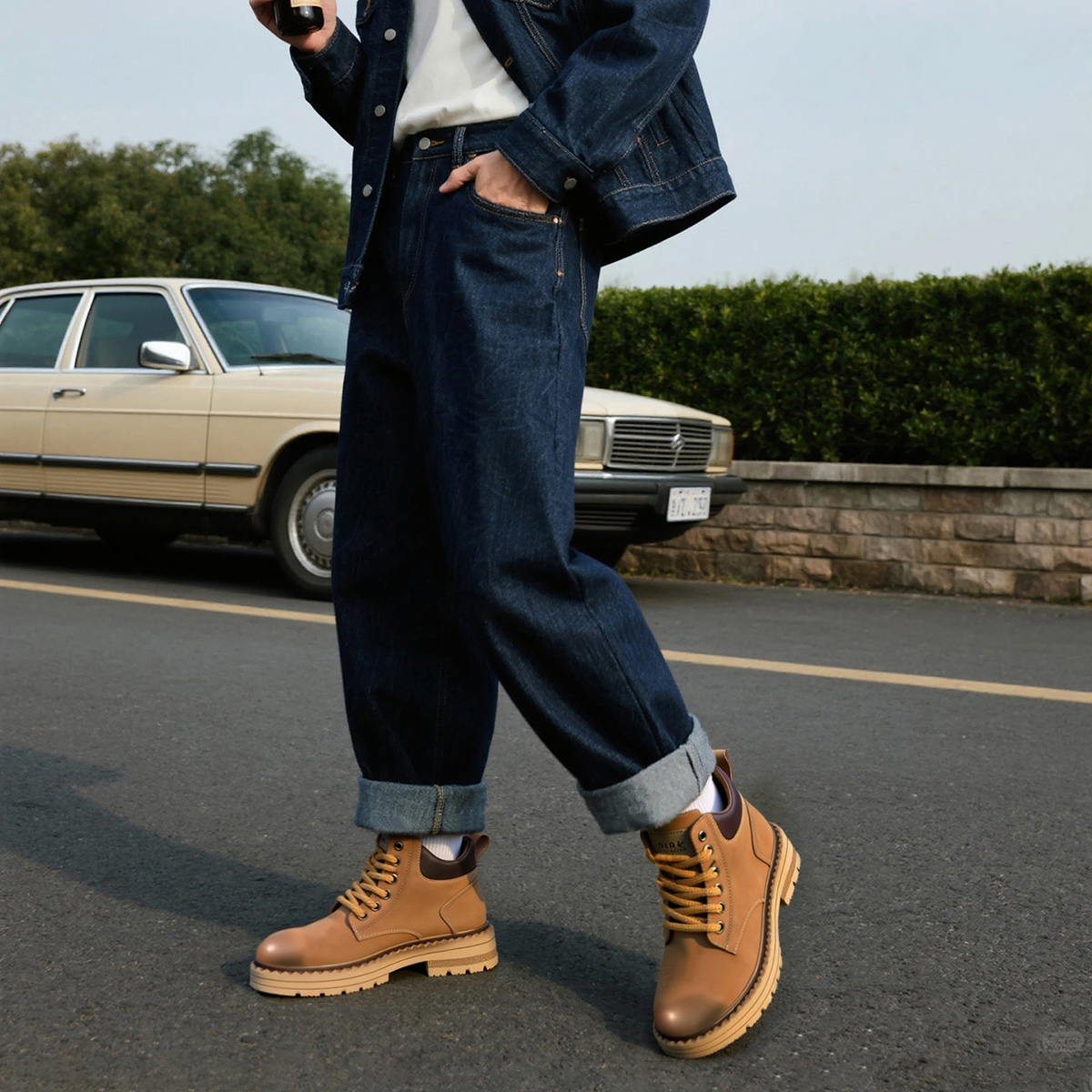 Mens Comfortable Gradient Dr Martens 101 6 Eye Boots - Image 7