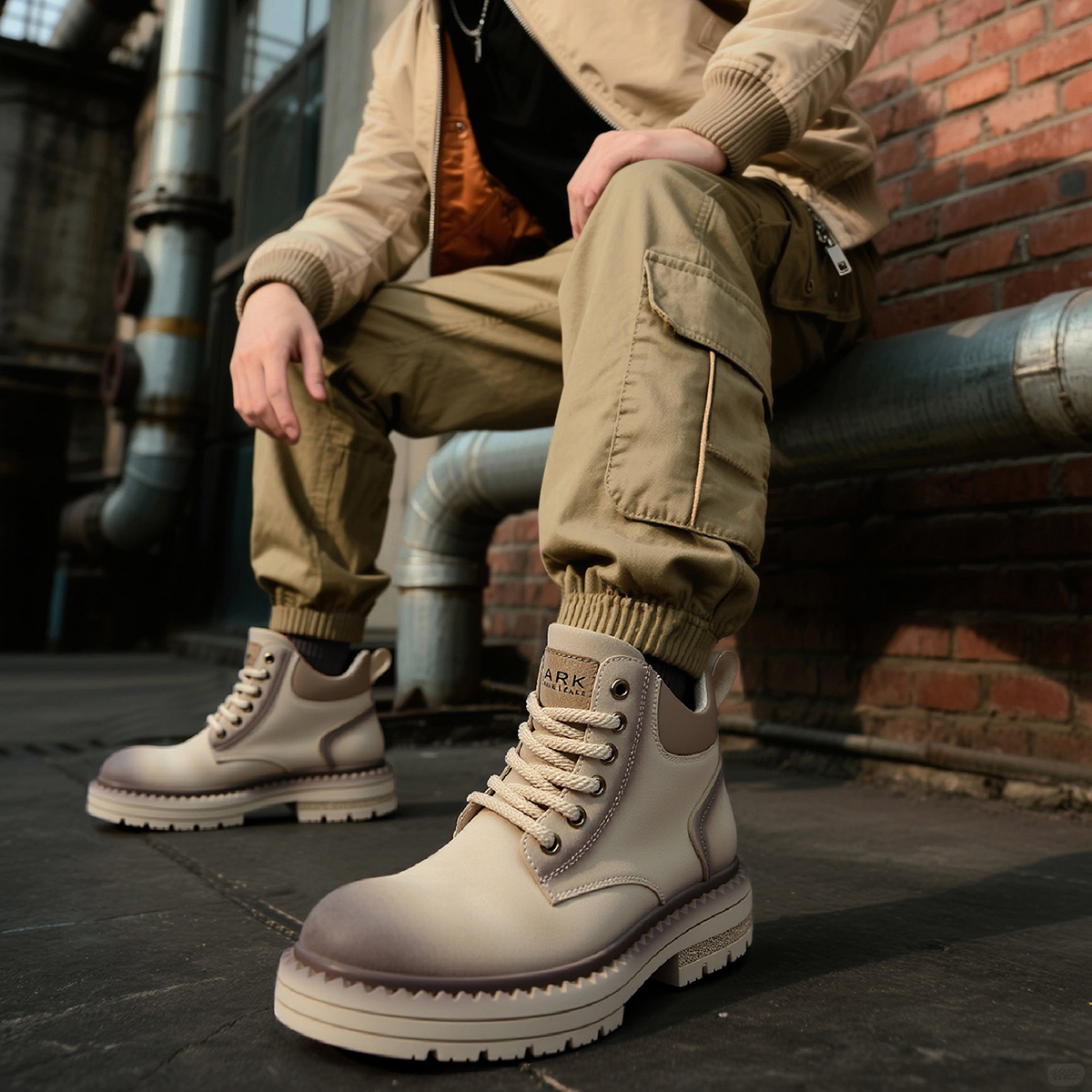 Mens Comfortable Gradient Dr Martens 101 6 Eye Boots - Image 3