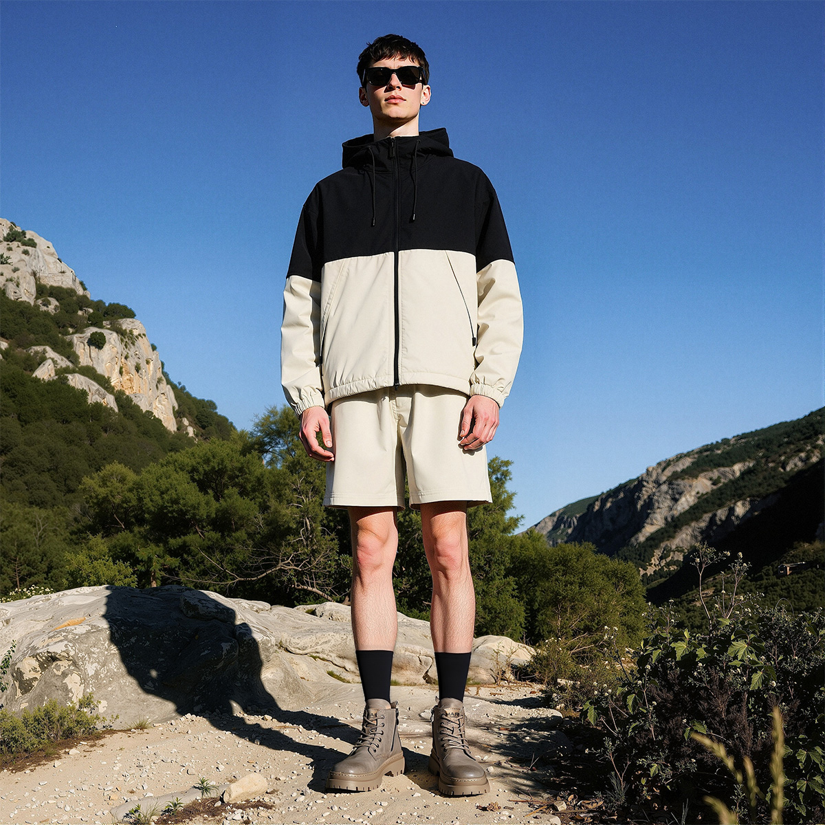 Mens Solid Color Retro Leather Boots with Side Pockets Decoration - Image 6