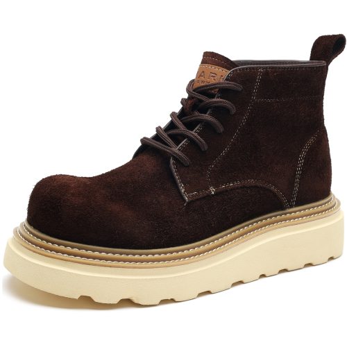 Mens Suede Mid top Lace Up  Casual Work Boots
