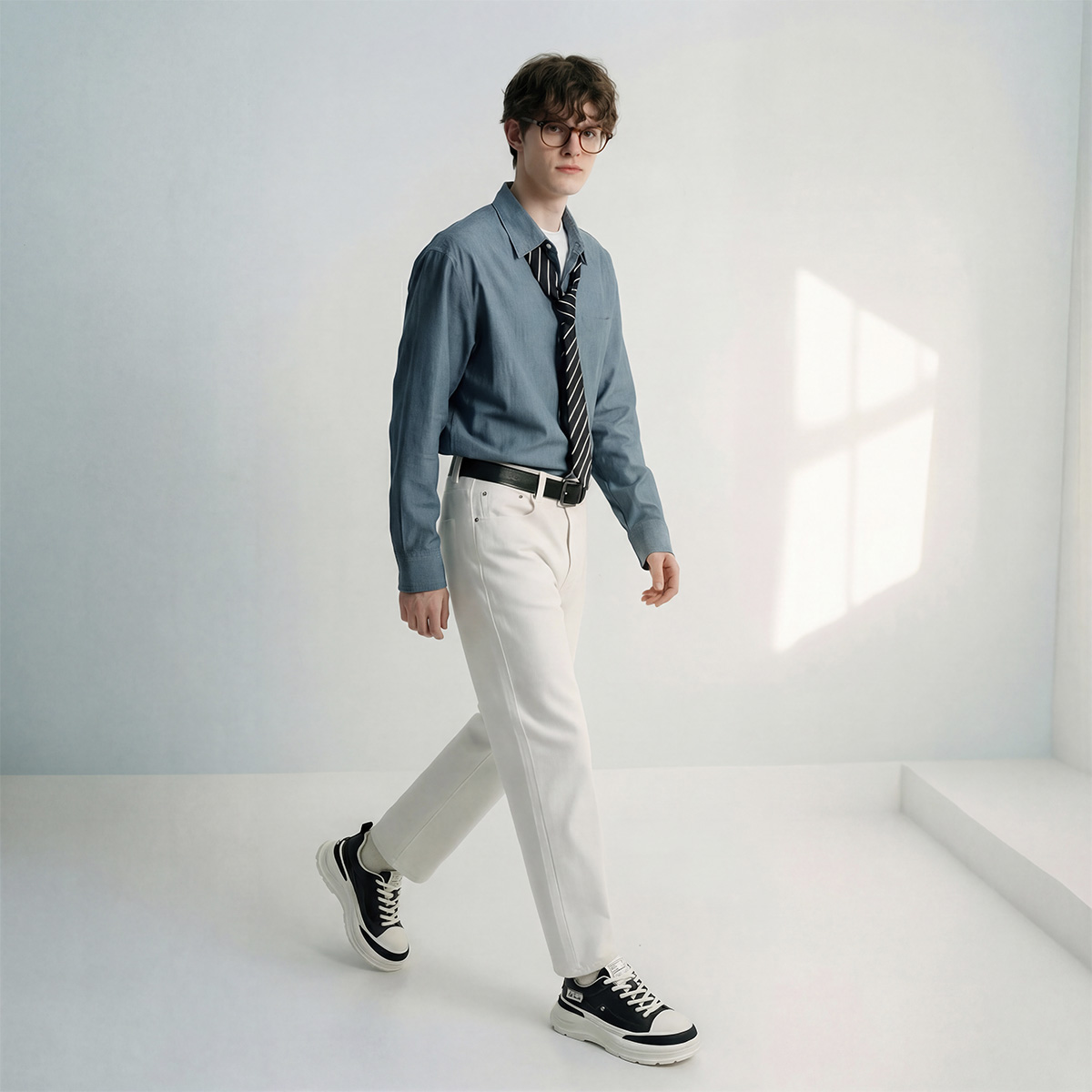 Mens Vintage Casual Sneakers Featuring Distressed Crackle Finish - Image 4