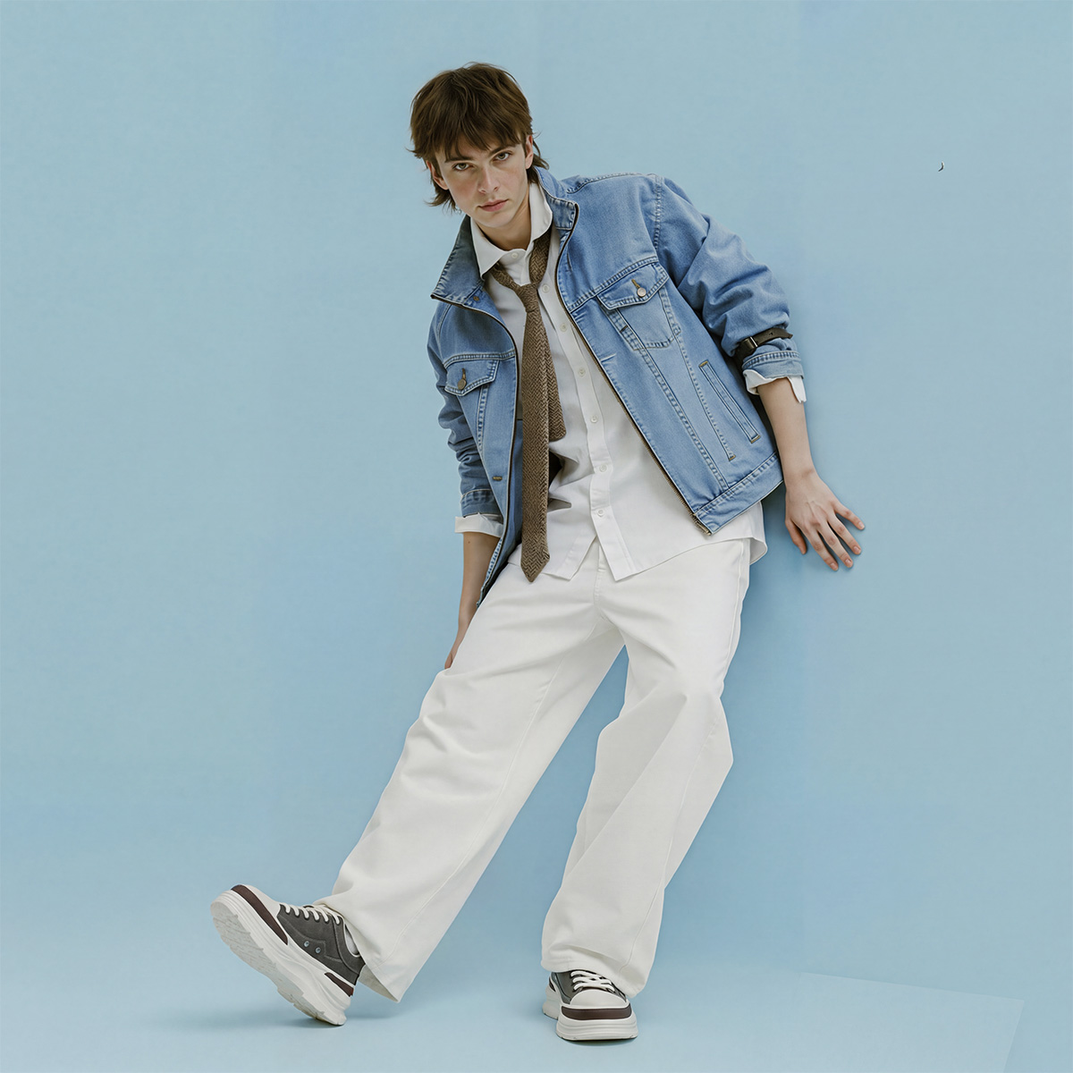 Mens Vintage Casual Sneakers Featuring Distressed Crackle Finish - Image 8