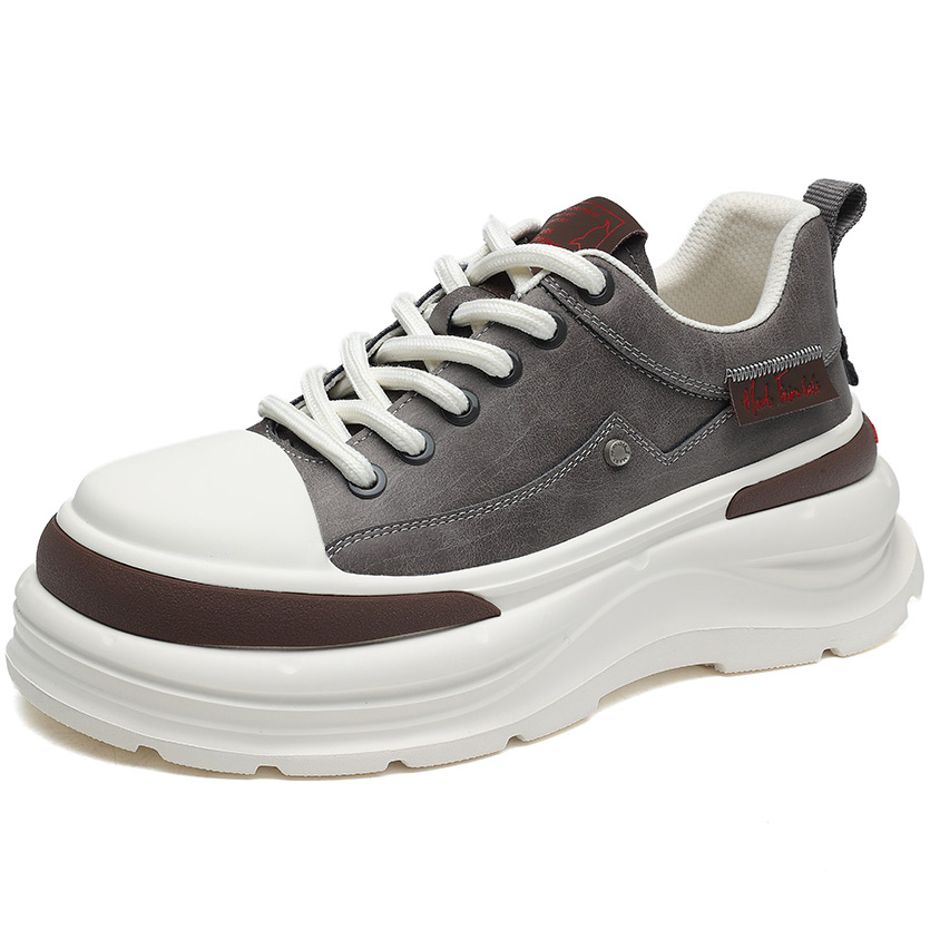 Mens Vintage Casual Sneakers Featuring Distressed Crackle Finish - Image 2